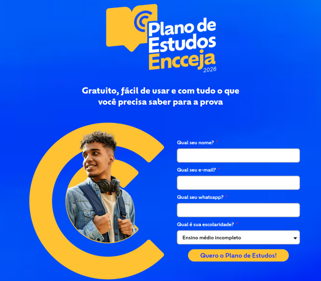 plano de estudo do Encceja 2026
